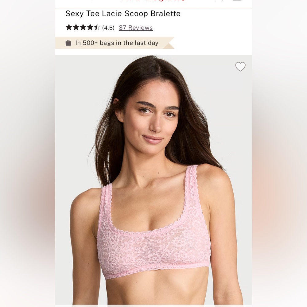 Victoria's Secret Sexy Te Lacie Scoop Bralette XL Pretty Blossom NWT